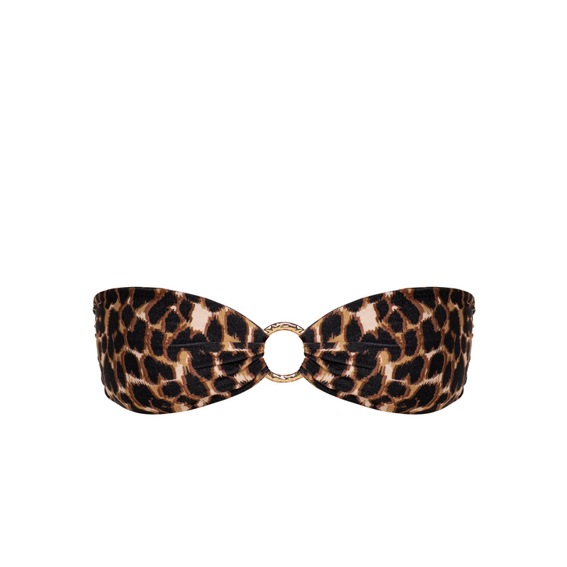 CECE Leopard Luxe - Bandeau Bikini Top